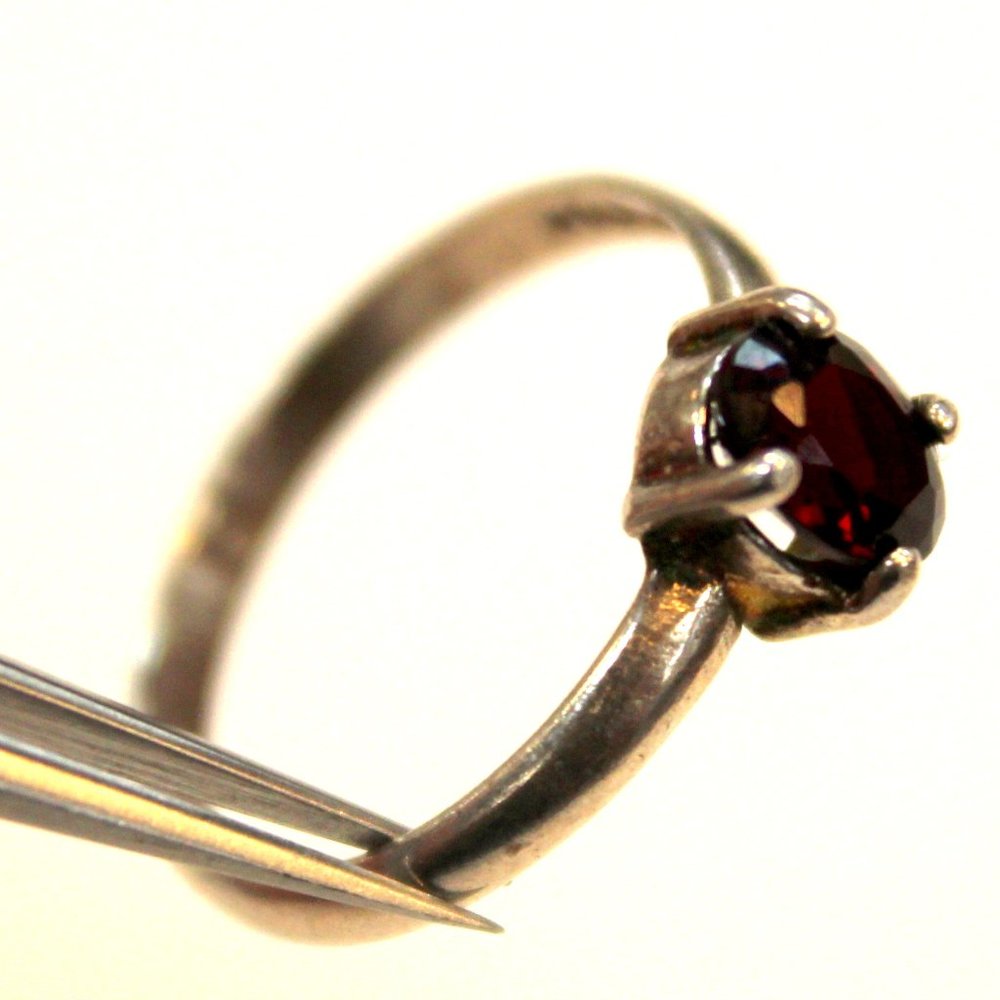 Sterling Silver Ruby Ring - image 1